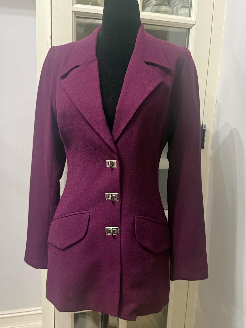 Rina Rossi Women's Plum Tailored Blazer Jacket